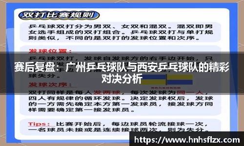 赛后复盘：广州乒乓球队与西安乒乓球队的精彩对决分析